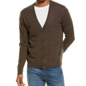 Qi Cashmere Cardigan Brown Size Medium